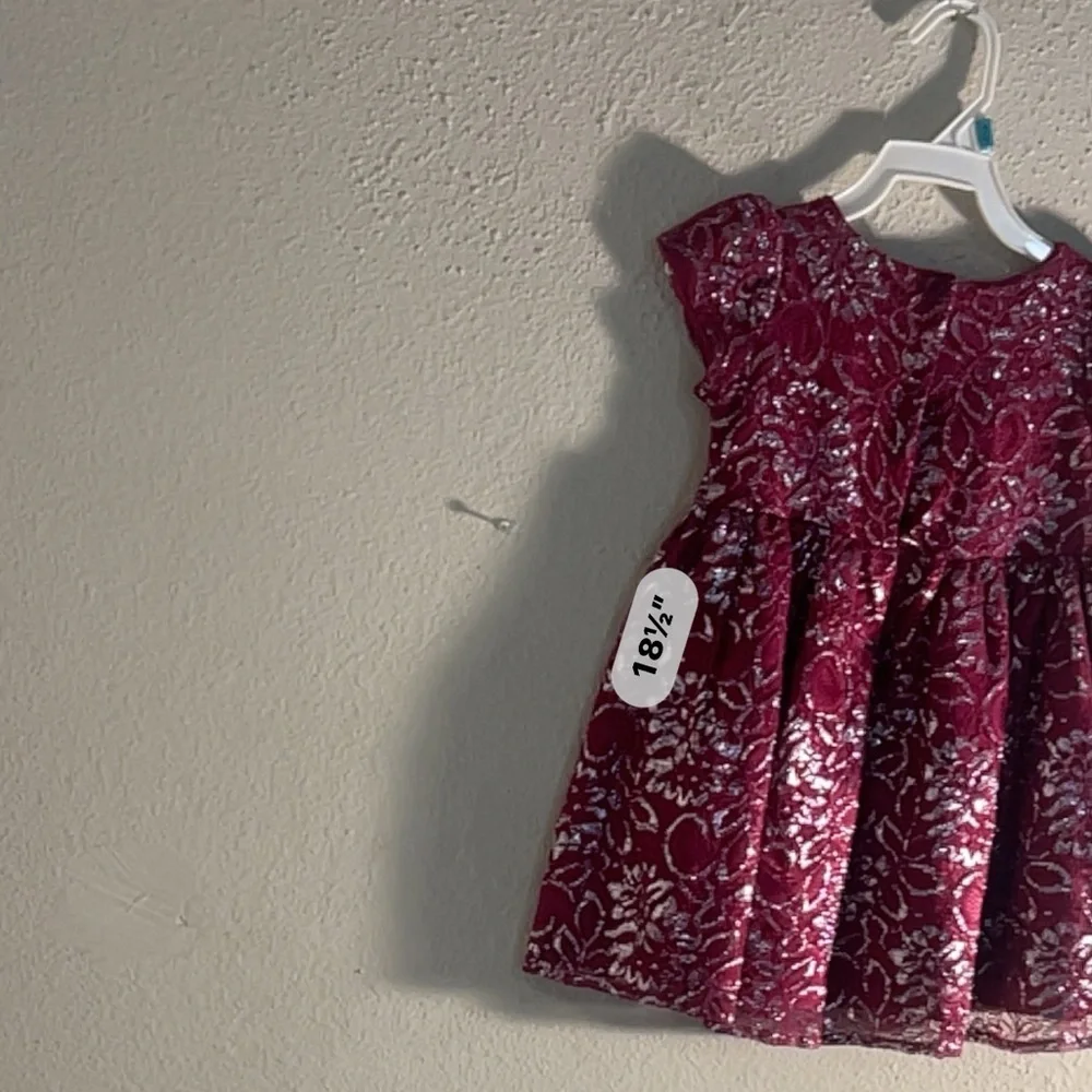 Elegant Burgundy Lace Kids Dress